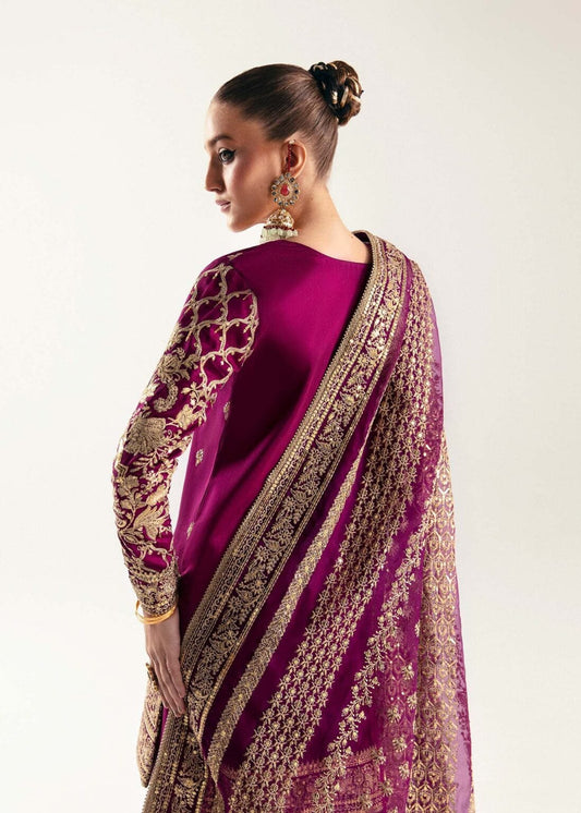 Hania - Embroidered Organza 3 Piece Unstitched Suit- HR-30 - House of Vasl