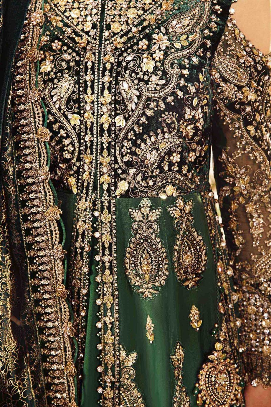 3 Piece Unstitched - Green Emerald | BD-2904