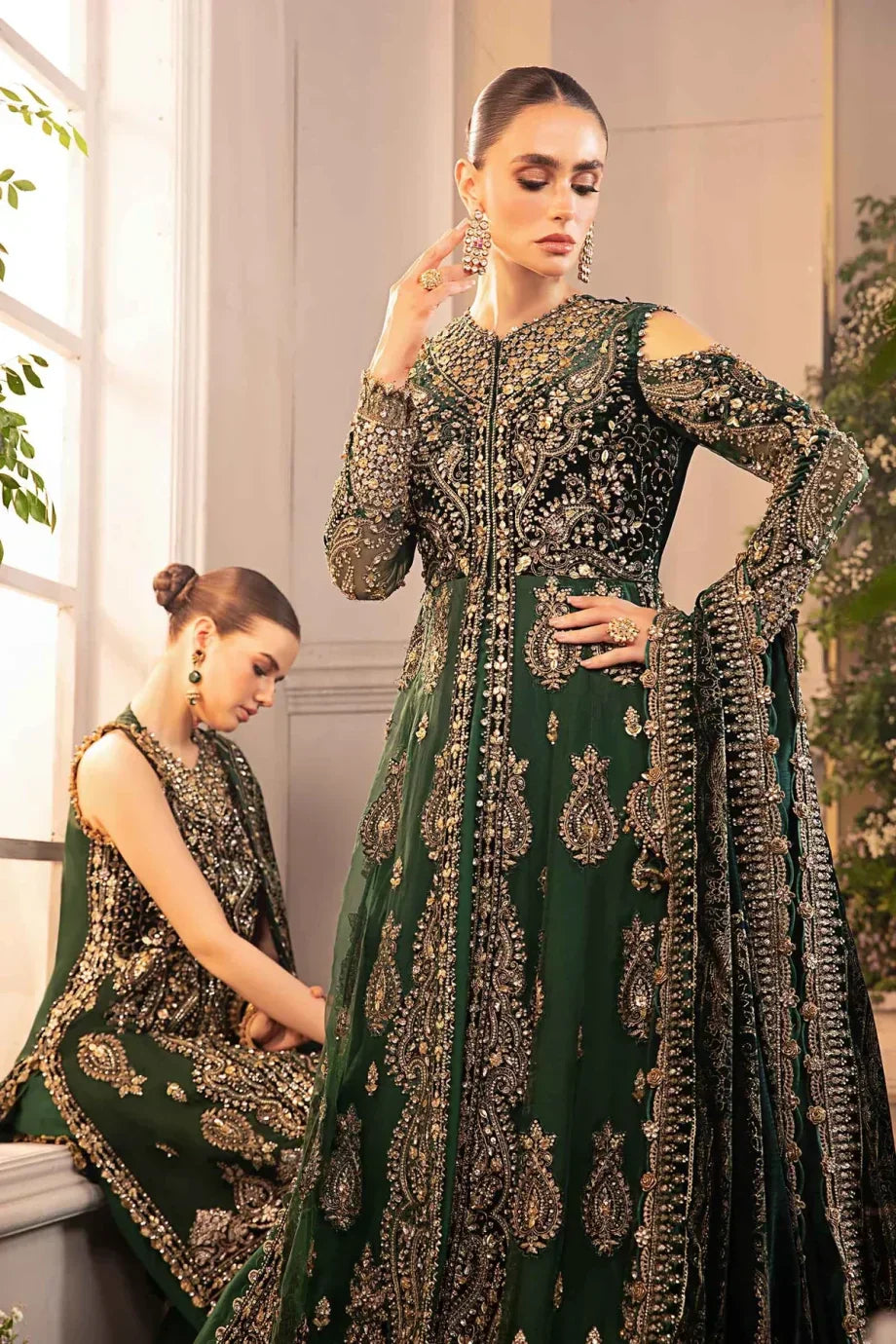 3 Piece Unstitched - Green Emerald | BD-2904