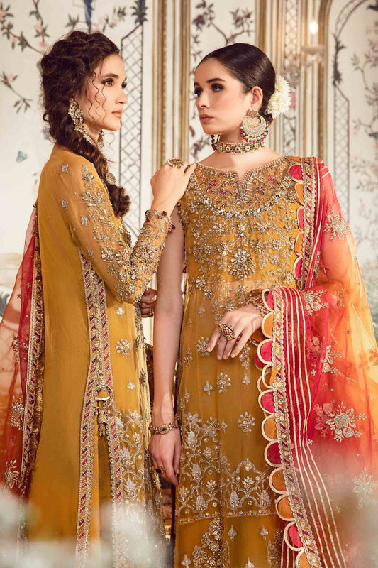 UNSTITCHED MBROIDERED | MUSTARD BD-2707 - House of Vasl