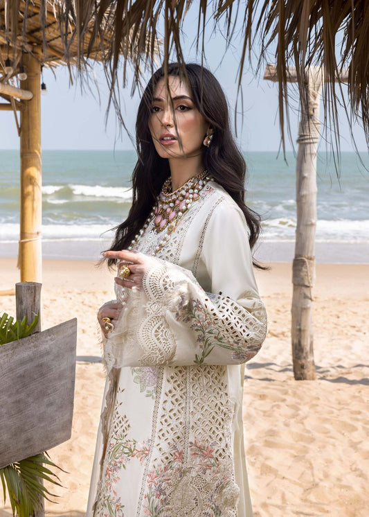 Saira Shakira Embroidered Luxury Lawn Unstitched 3Pc Suit DAHLIA-A - House of Vasl