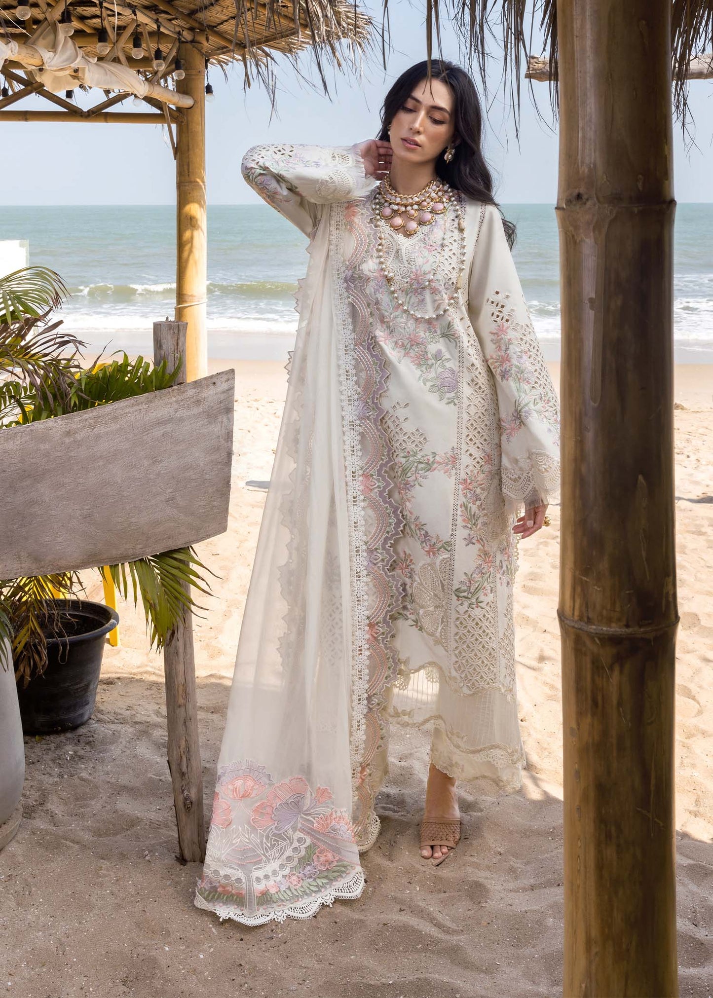 Saira Shakira Embroidered Luxury Lawn Unstitched 3Pc Suit DAHLIA-A