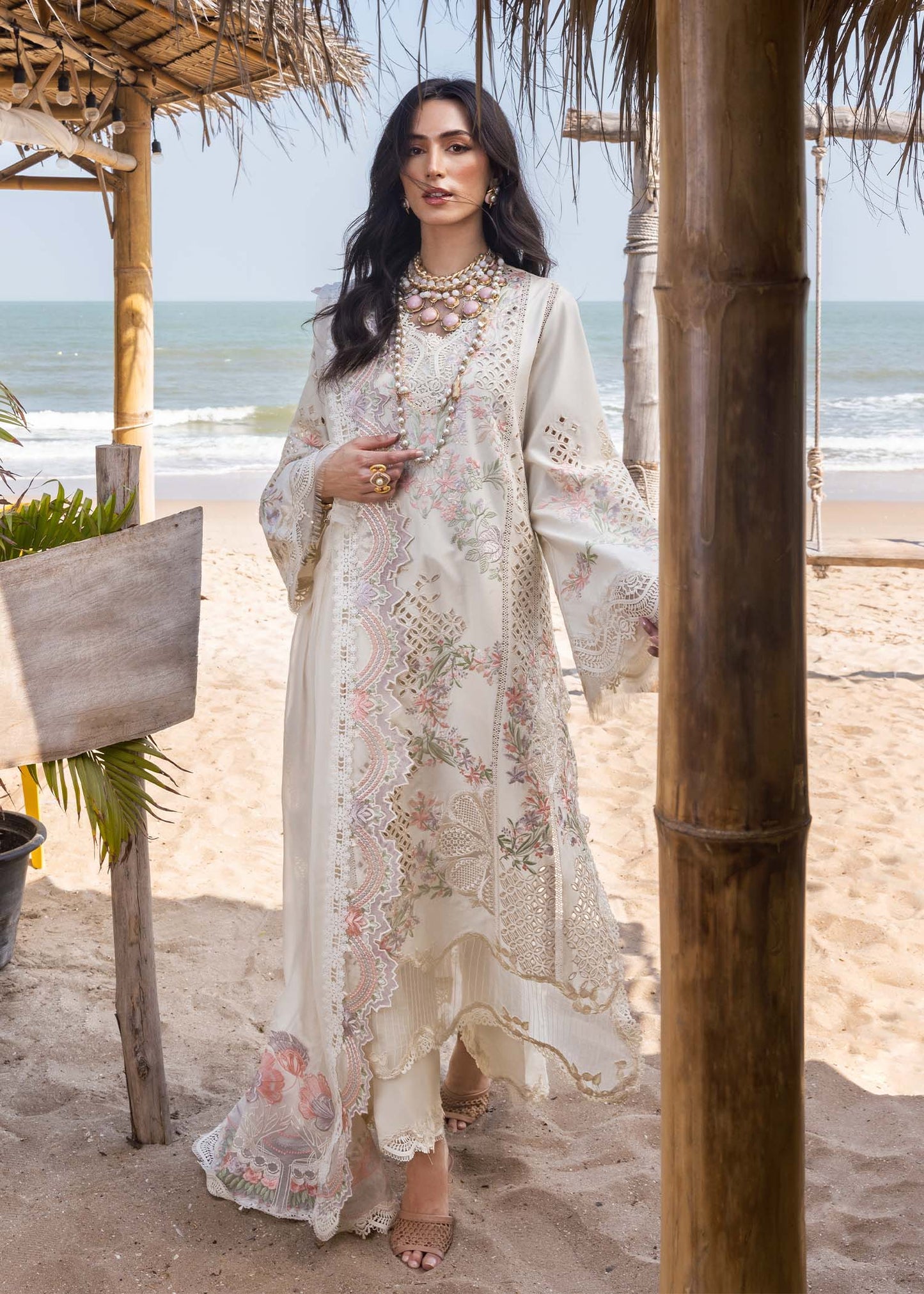 Saira Shakira Embroidered Luxury Lawn Unstitched 3Pc Suit DAHLIA-A